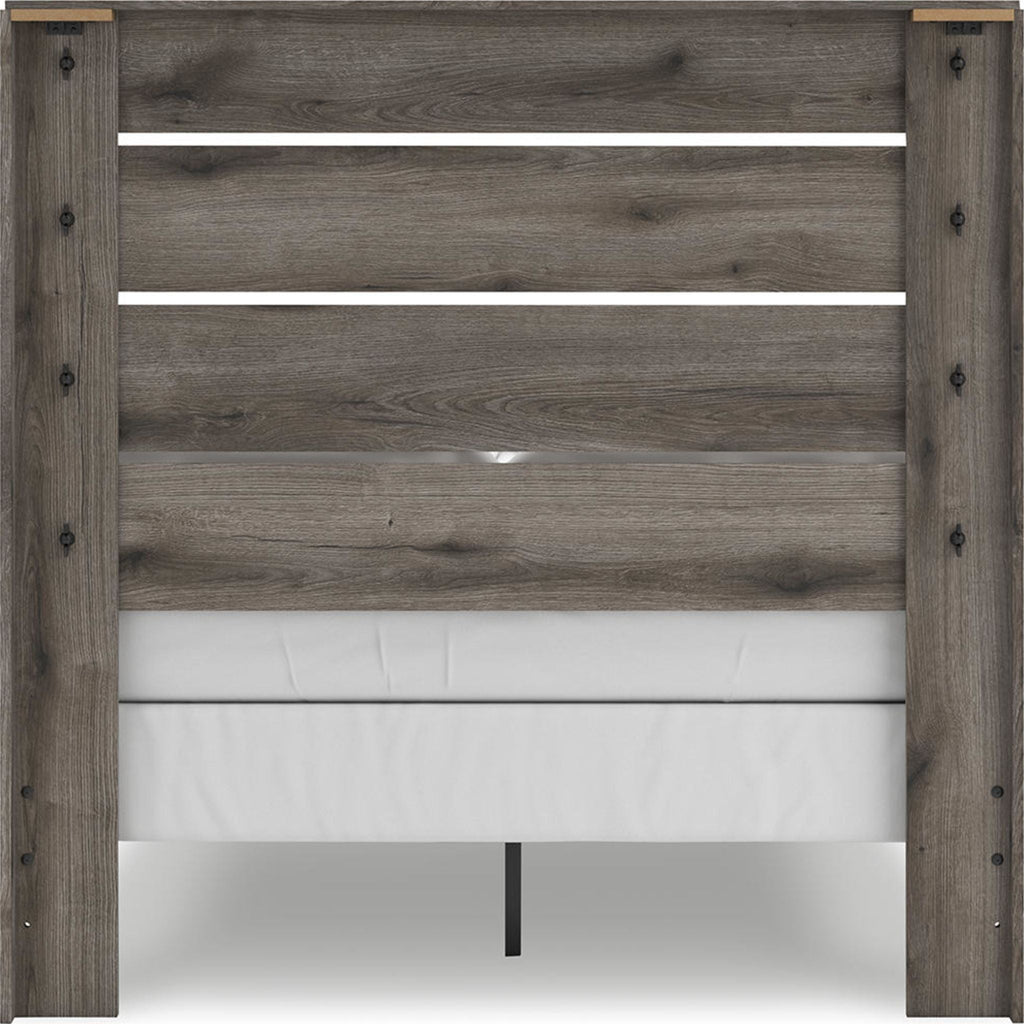 Graystorm Full Panel Bed - Brown Gray