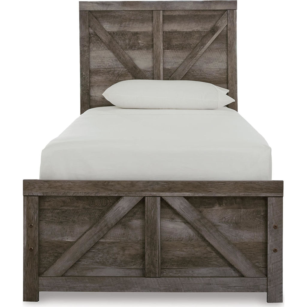 Wynnlow Crossbuck Panel Bed - Gray