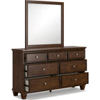 Danabrin Dresser and Mirror - Brown