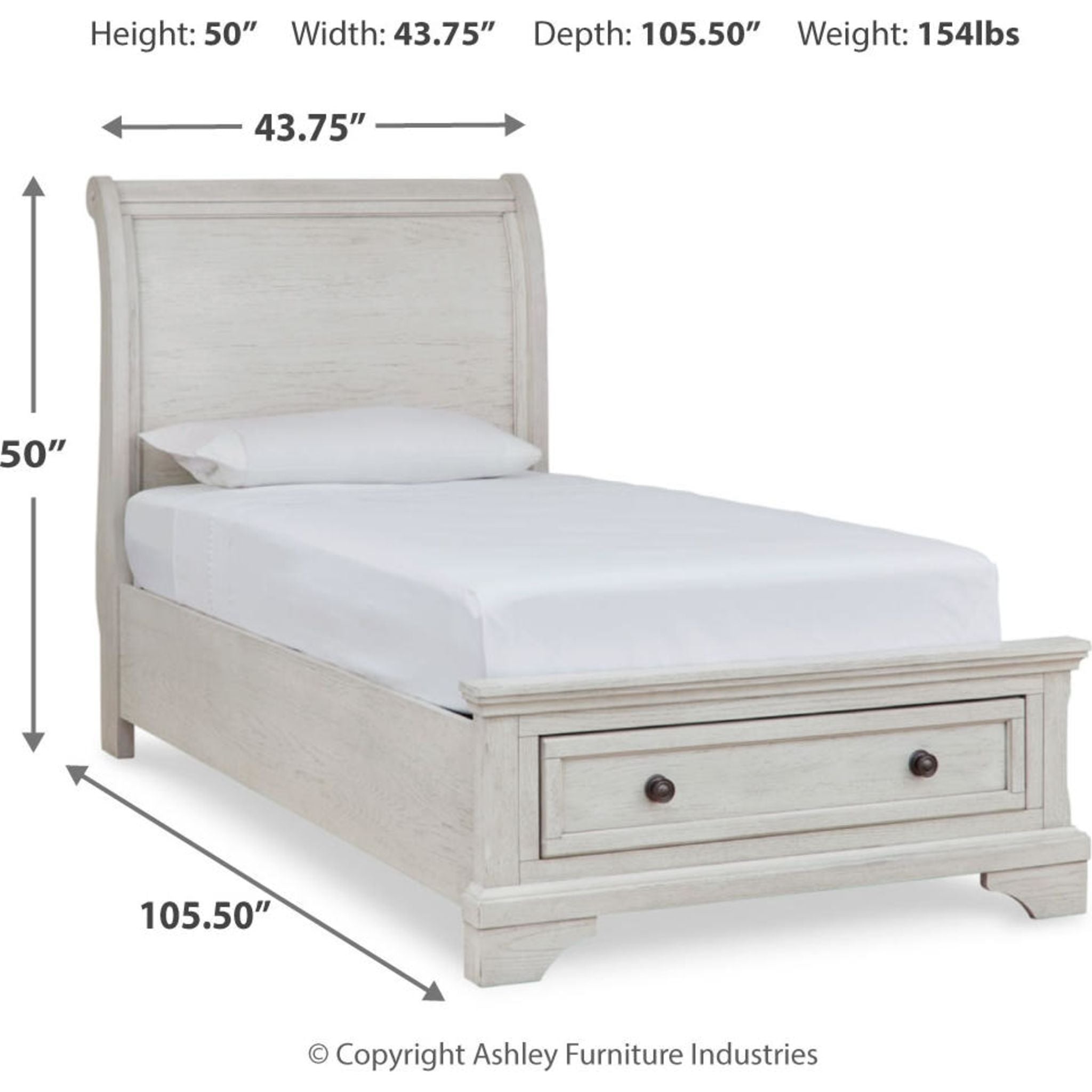 Robbinsdale Twin Sleigh Storage Bed