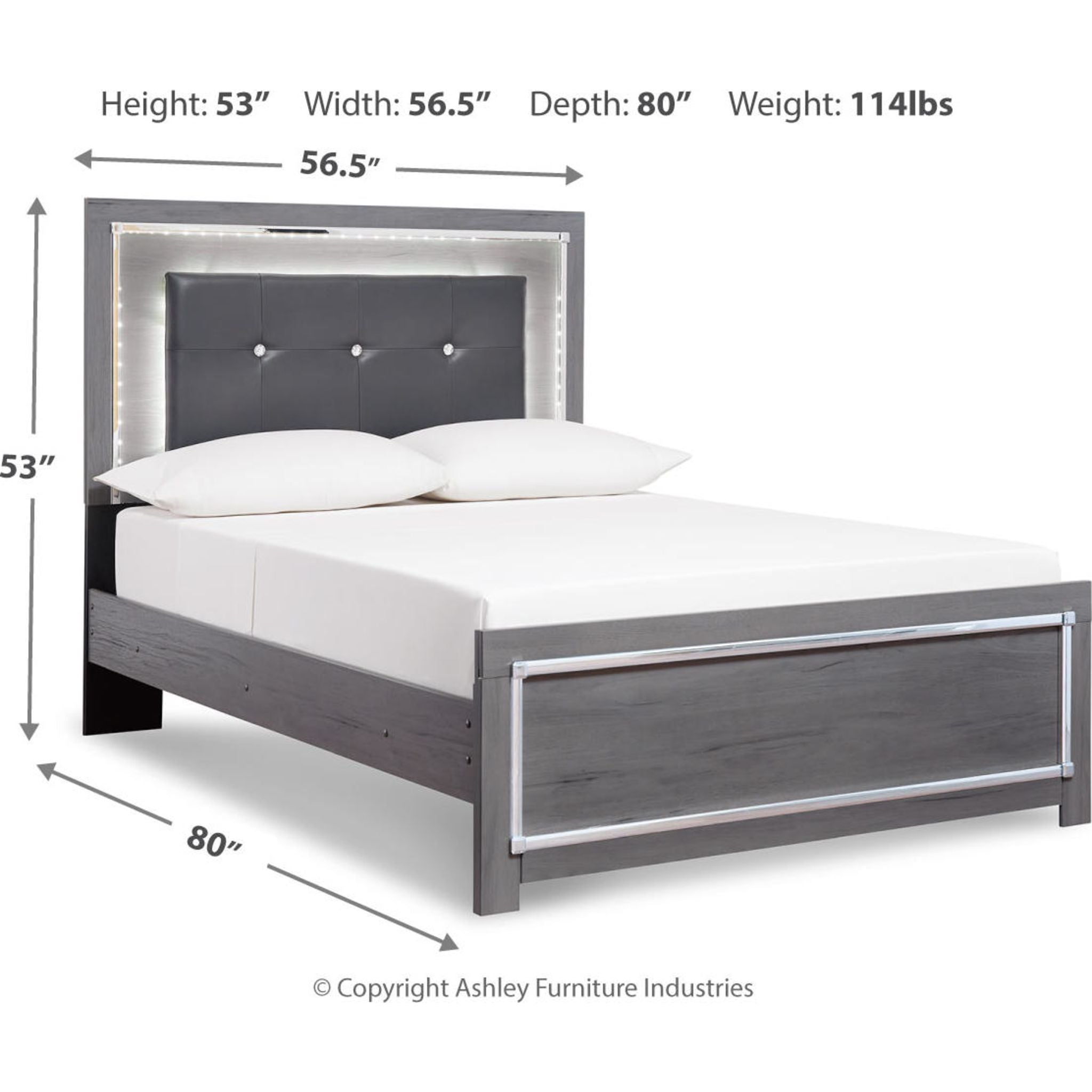 Lodanna Full Panel Bed - Gray