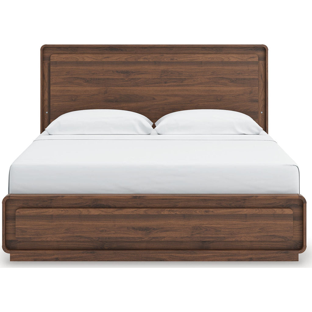 Fortlorn King Panel Bed - Walnut Brown