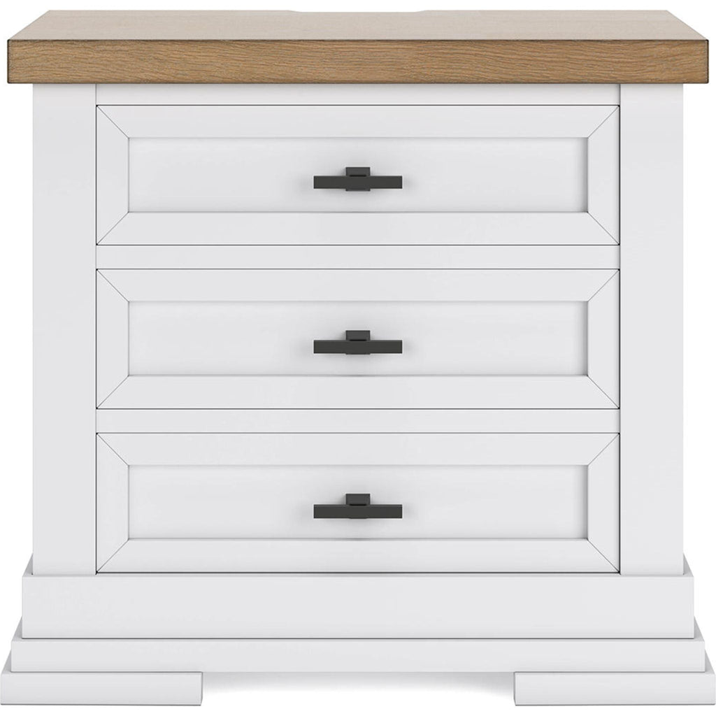 Ashbryn Nightstand - White/Natural