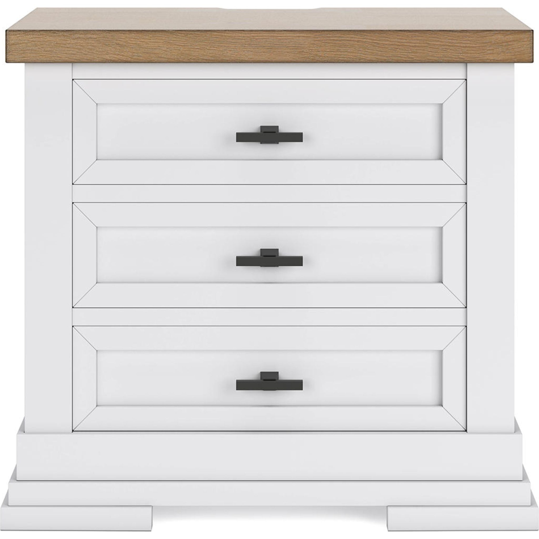 Ashbryn Nightstand - White/Natural