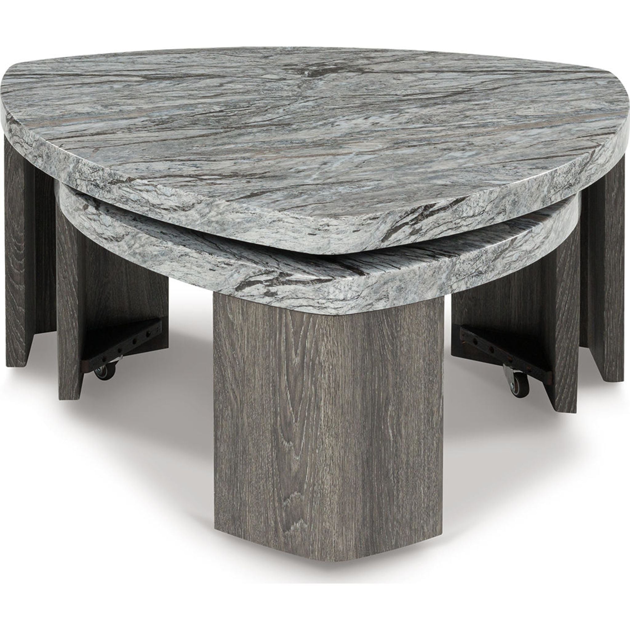 Surmour Stacked Coffee Table - Gray/Brown