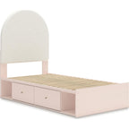 Wistenpine Twin Storage Bed - Blush