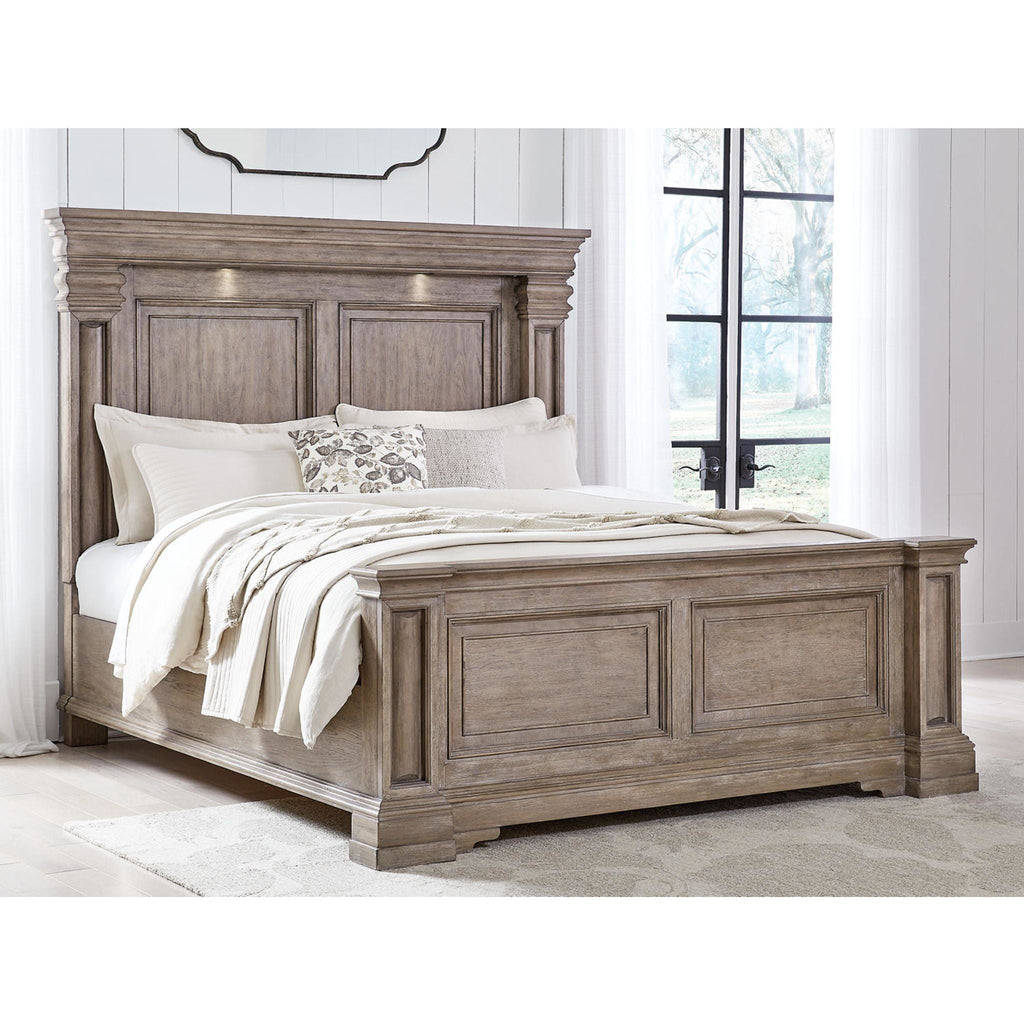 Blairhurst 6 Piece King Panel Bedroom - Light Grayish Brown