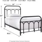 Nashburg Metal Bed - Black