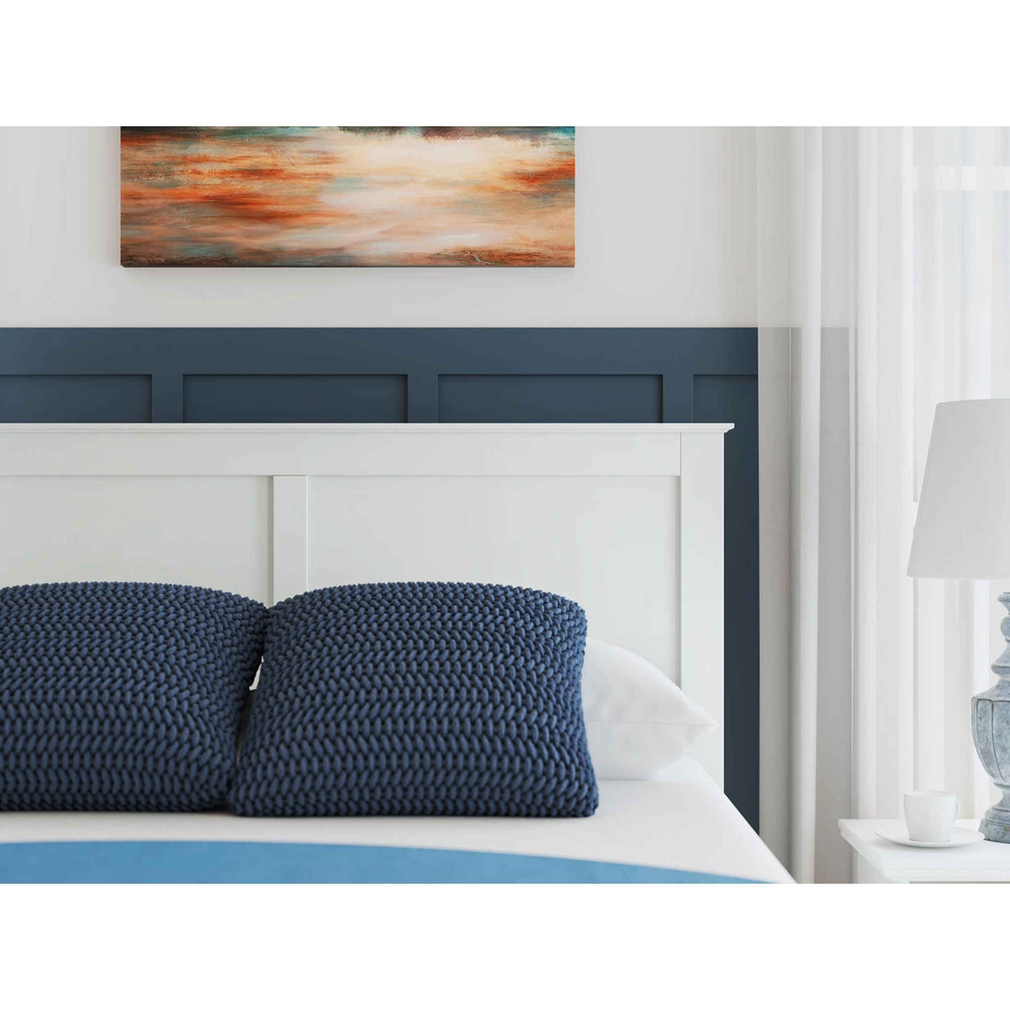 Bostwick Shoals Panel Bed - White