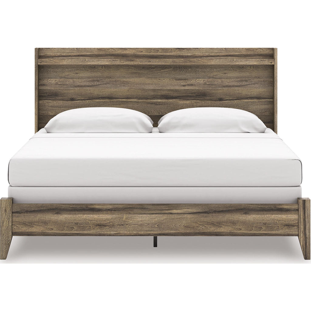 Elbrim Panel Bed - Brown