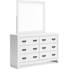 Binterglen 6 Piece Twin Panel Bedroom - White