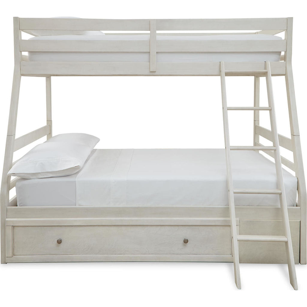 Robbinsdale Twin/Full Bunk Bed with Storage - Antique White