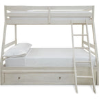 Robbinsdale Twin/Full Bunk Bed with Storage - Antique White