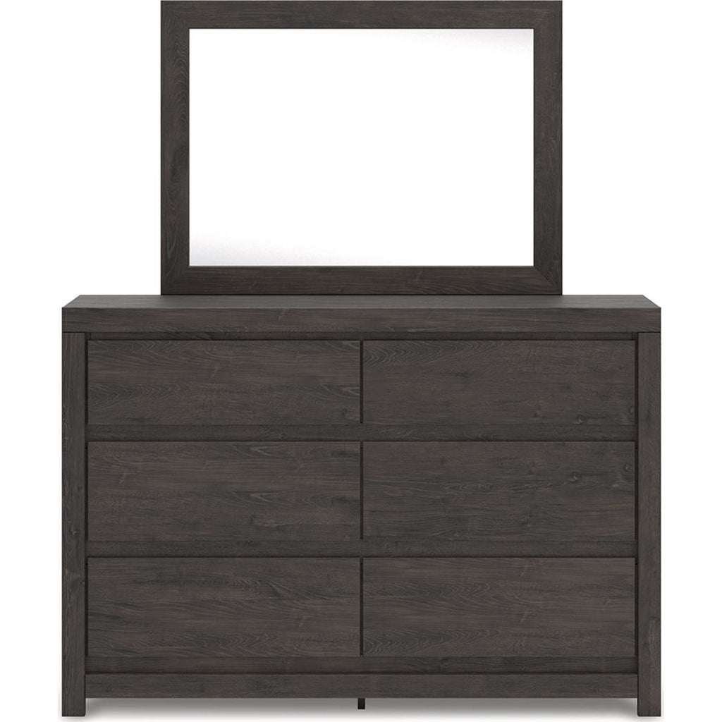 Fraluna Dresser and Mirror - Charcoal