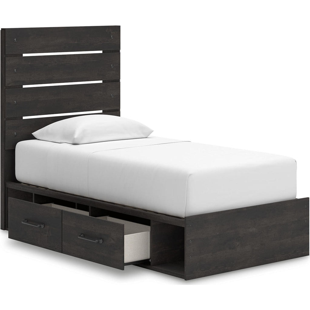 Hollivern Twin Storage Bed - Dark Gray