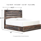 Drystan 5 Piece King Storage Bedroom - Multi