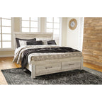 Bellaby 5 Piece King Storage Bedroom - Whitewash