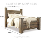 Trinell Poster Bed - Brown