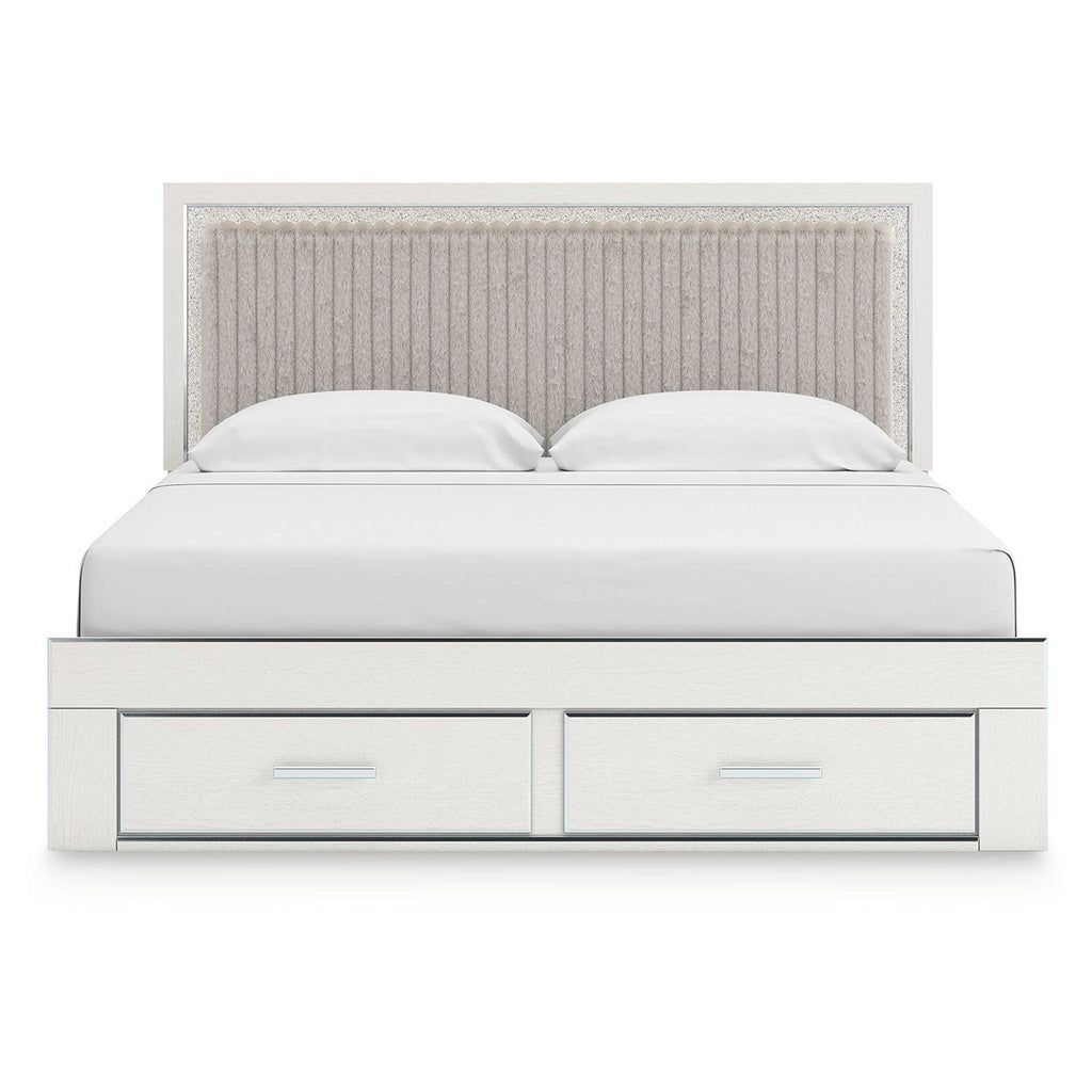 Zuraleus King Storage Bed - White