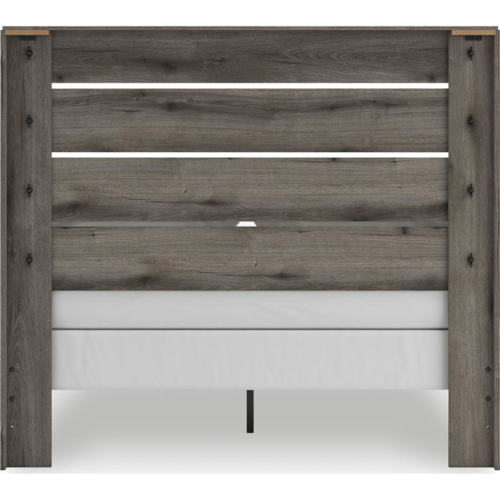 Graystorm Queen Panel Bed - Brown Gray