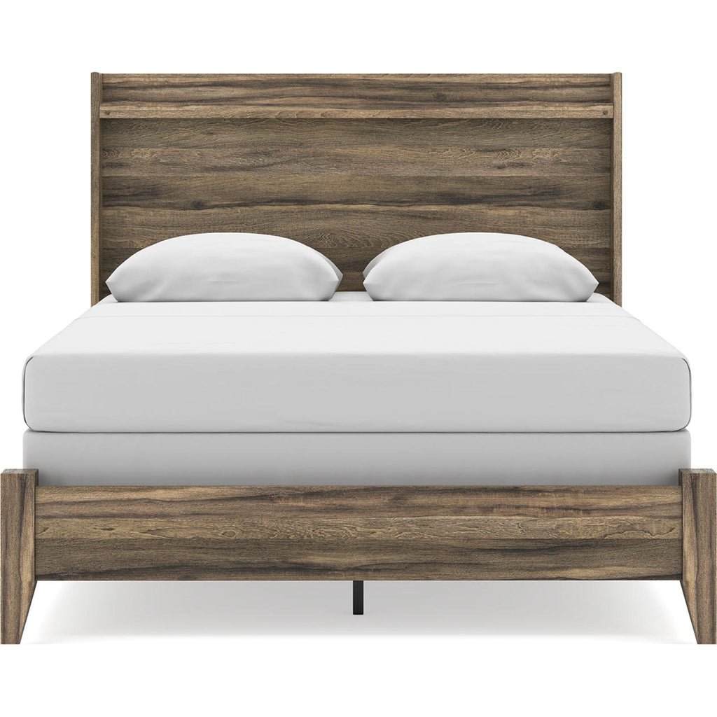 Elbrim Panel Bed - Brown