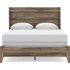 Elbrim Panel Bed - Brown