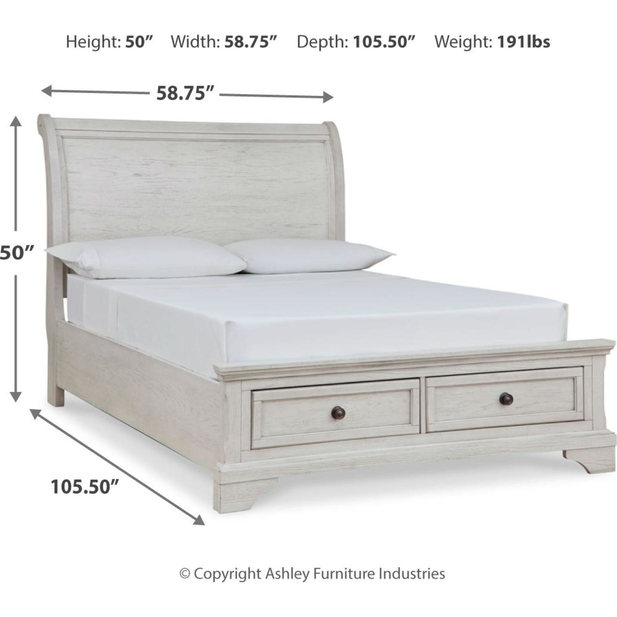 Robbinsdale Full Sleigh Storage Bed