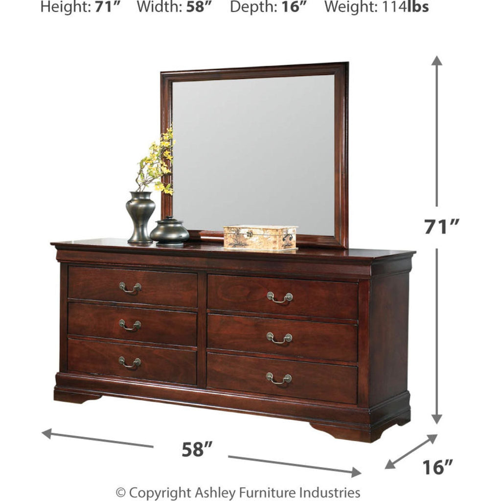 Alisdair 5 Piece King Sleigh Bedroom - Dark Brown