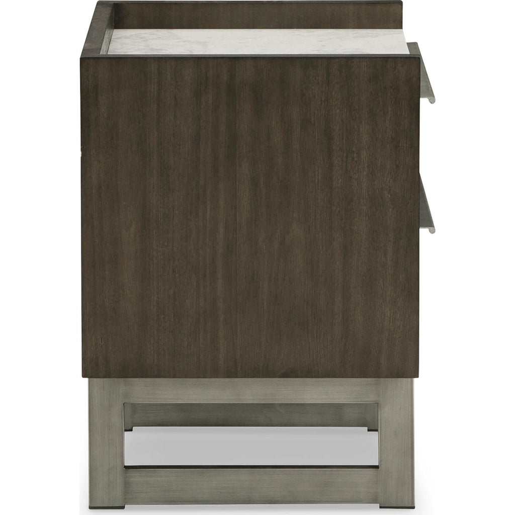 Arkenton Nightstand - Grayish Brown/White