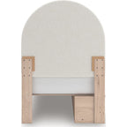 Arloster Platform Bed with 2 Drawer Storage - Tan/White