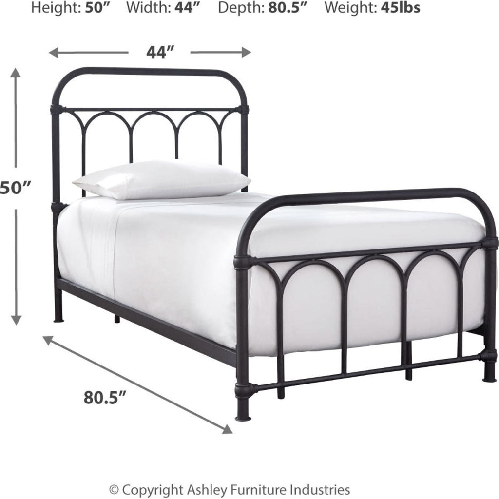 Nashburg Metal Bed - Black