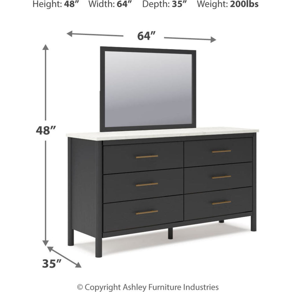 Cadmori 6 Piece Full Platform Bedroom - Black/White