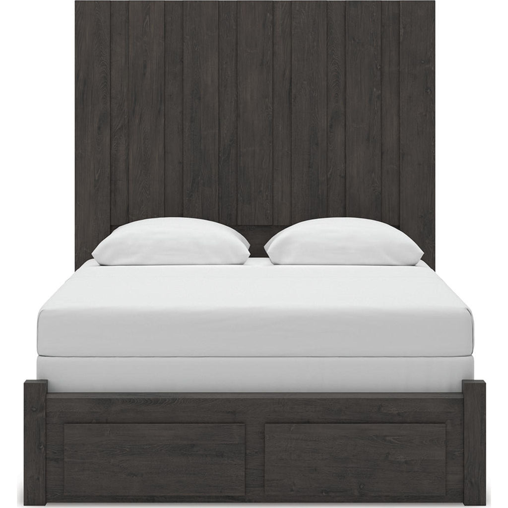 Fraluna Queen Storage Bed - Charcoal