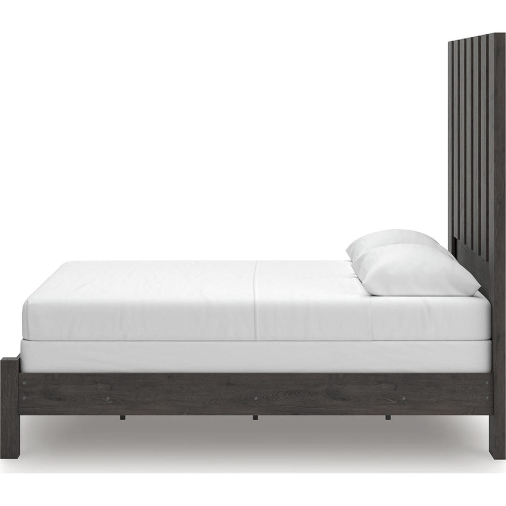 Fraluna Queen Panel Bed - Charcoal