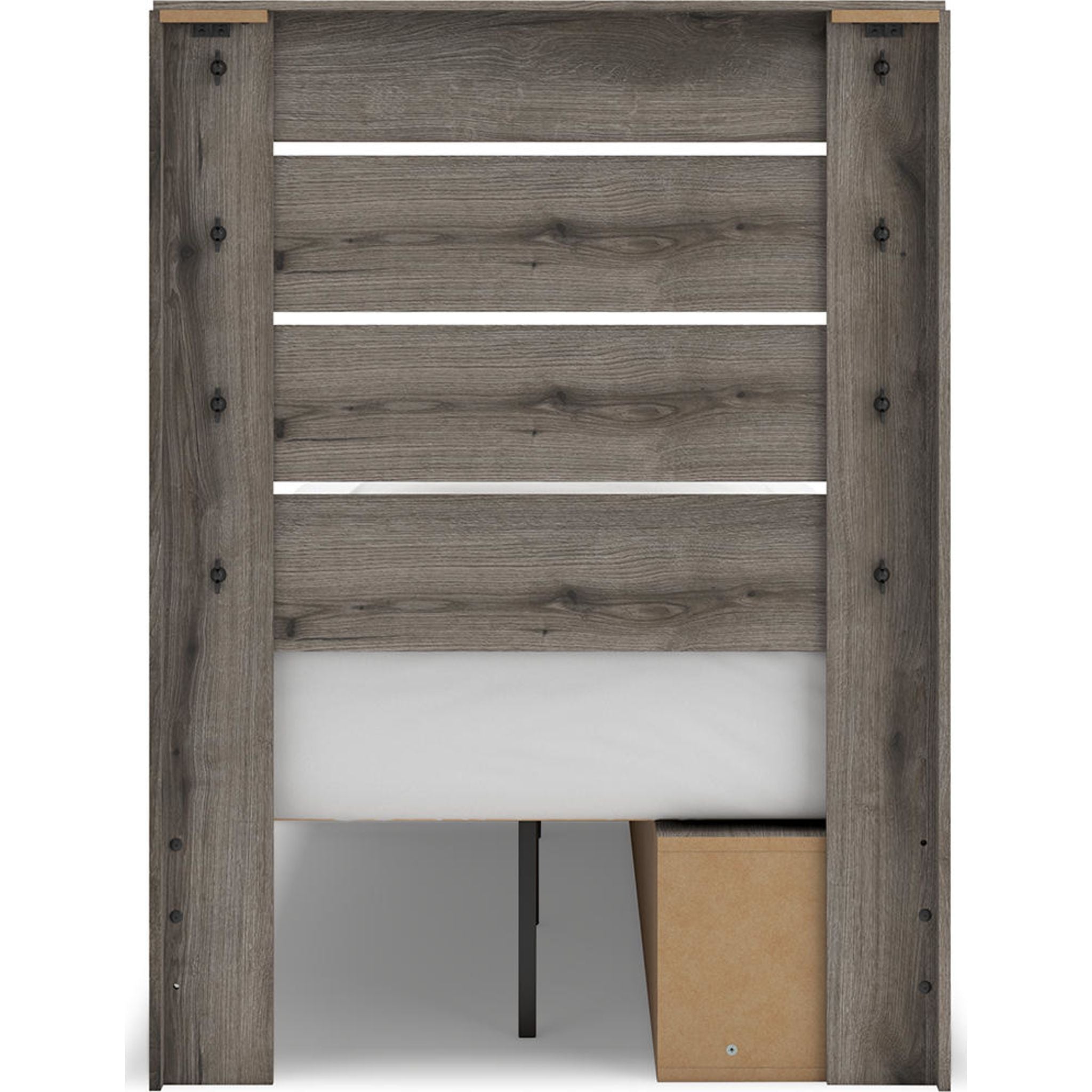 Graystorm Twin Storage Bed - Brown Gray