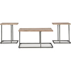 Albreane 3 Pack Tables - Grayish Brown/Black