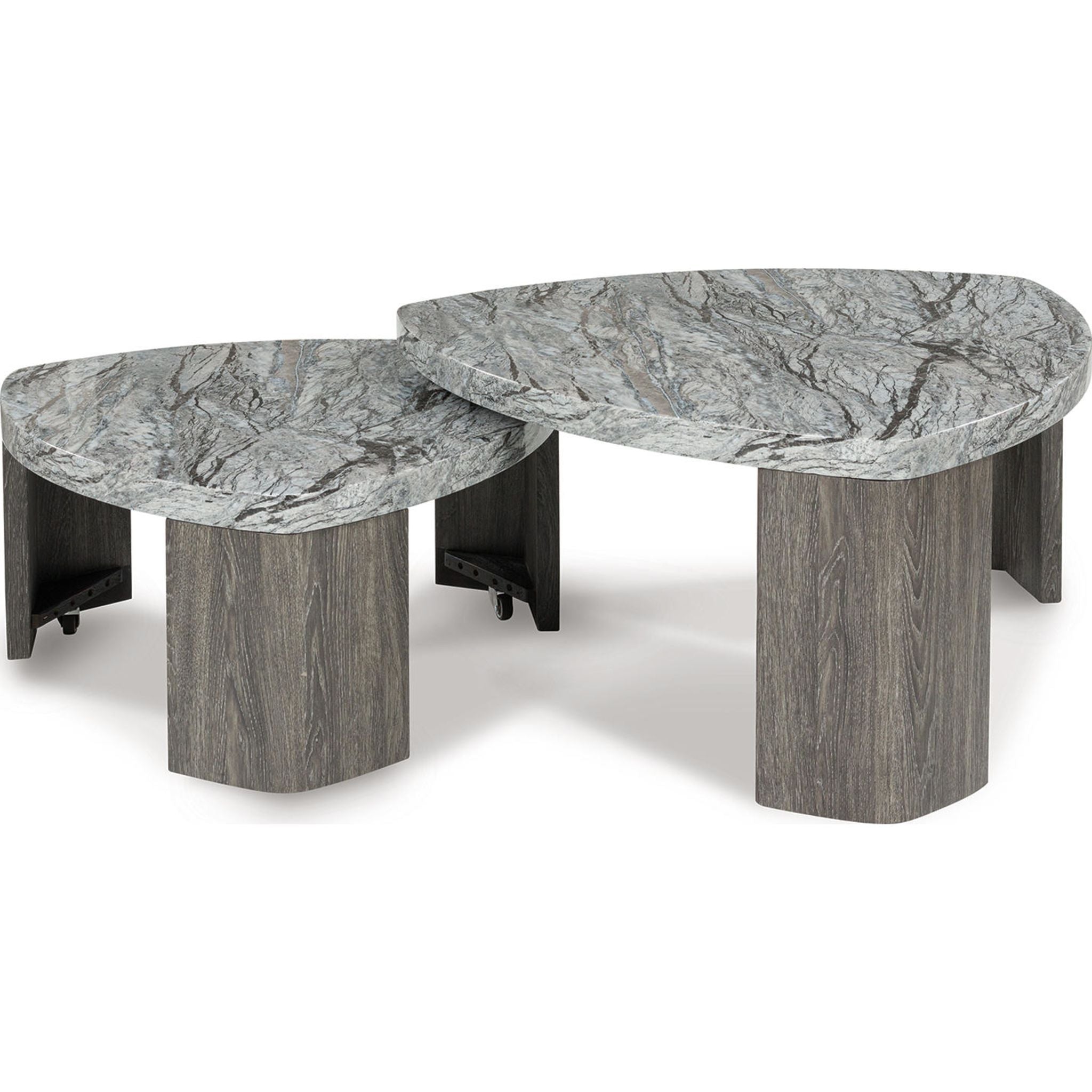 Surmour Stacked Coffee Table - Gray/Brown