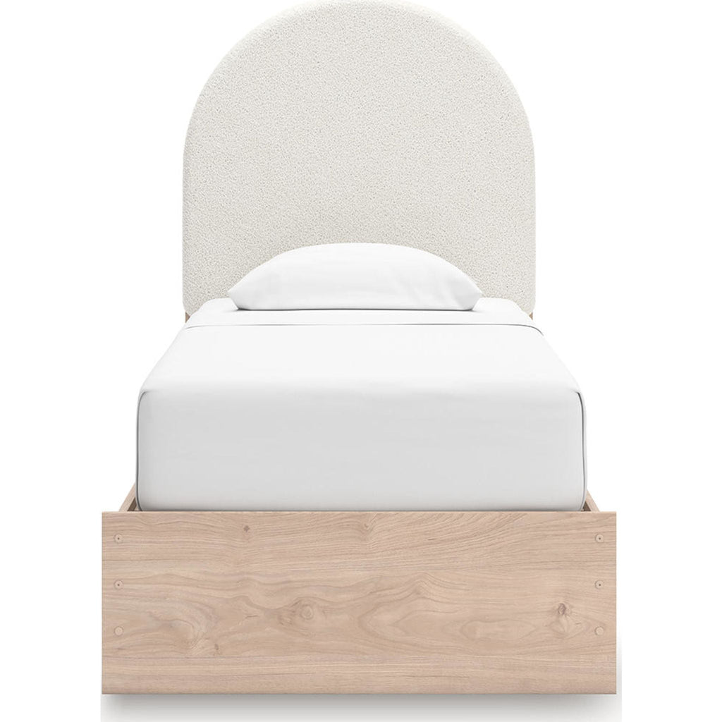 Arloster Platform Bed - Tan/White