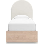 Arloster Platform Bed - Tan/White