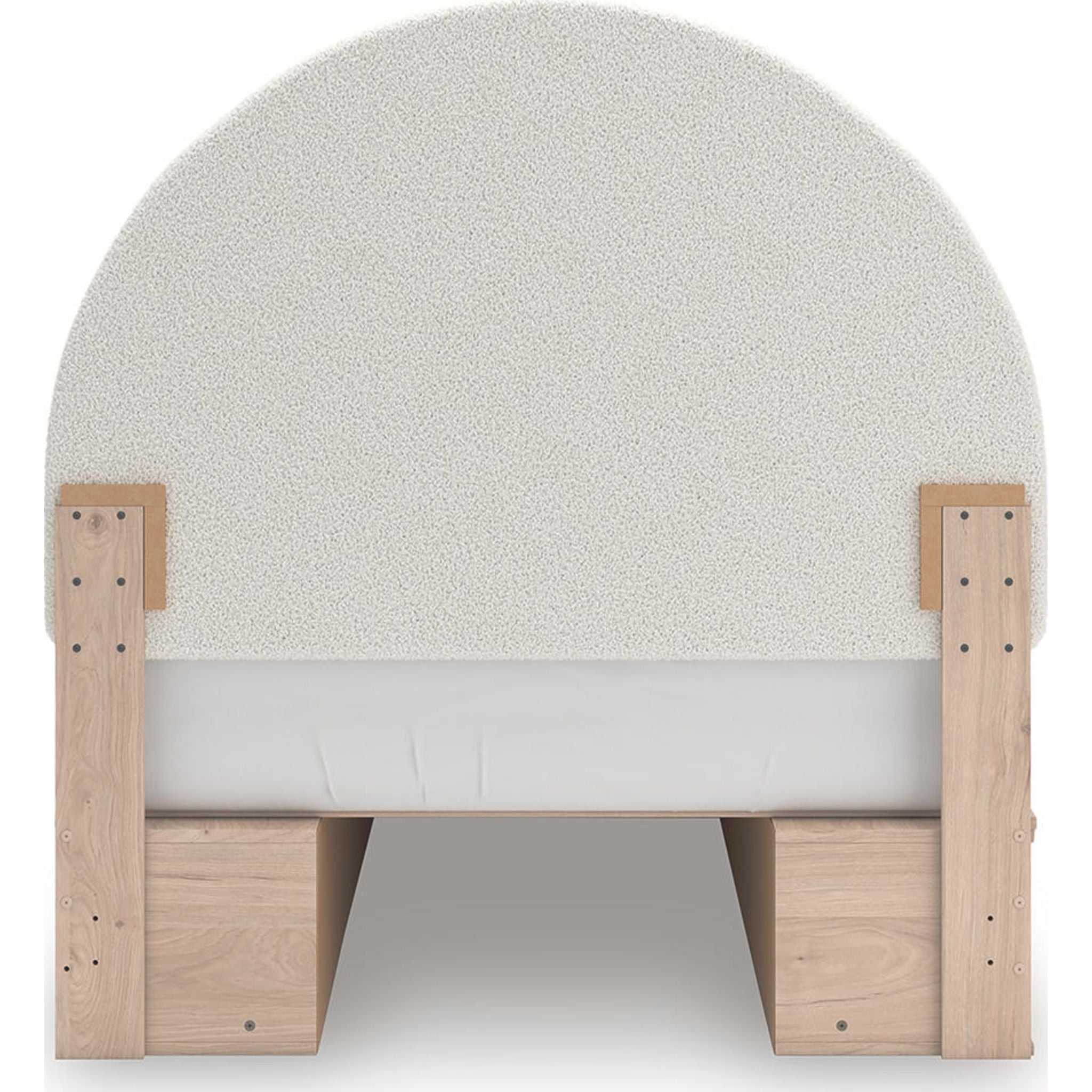 Arloster Platform Bed with 4 Drawer Storage - Tan/White