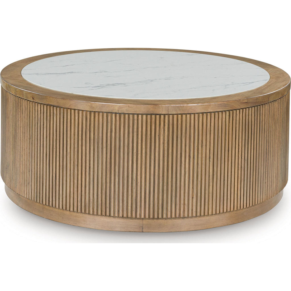Camdill Coffee Table - Light Brown/White
