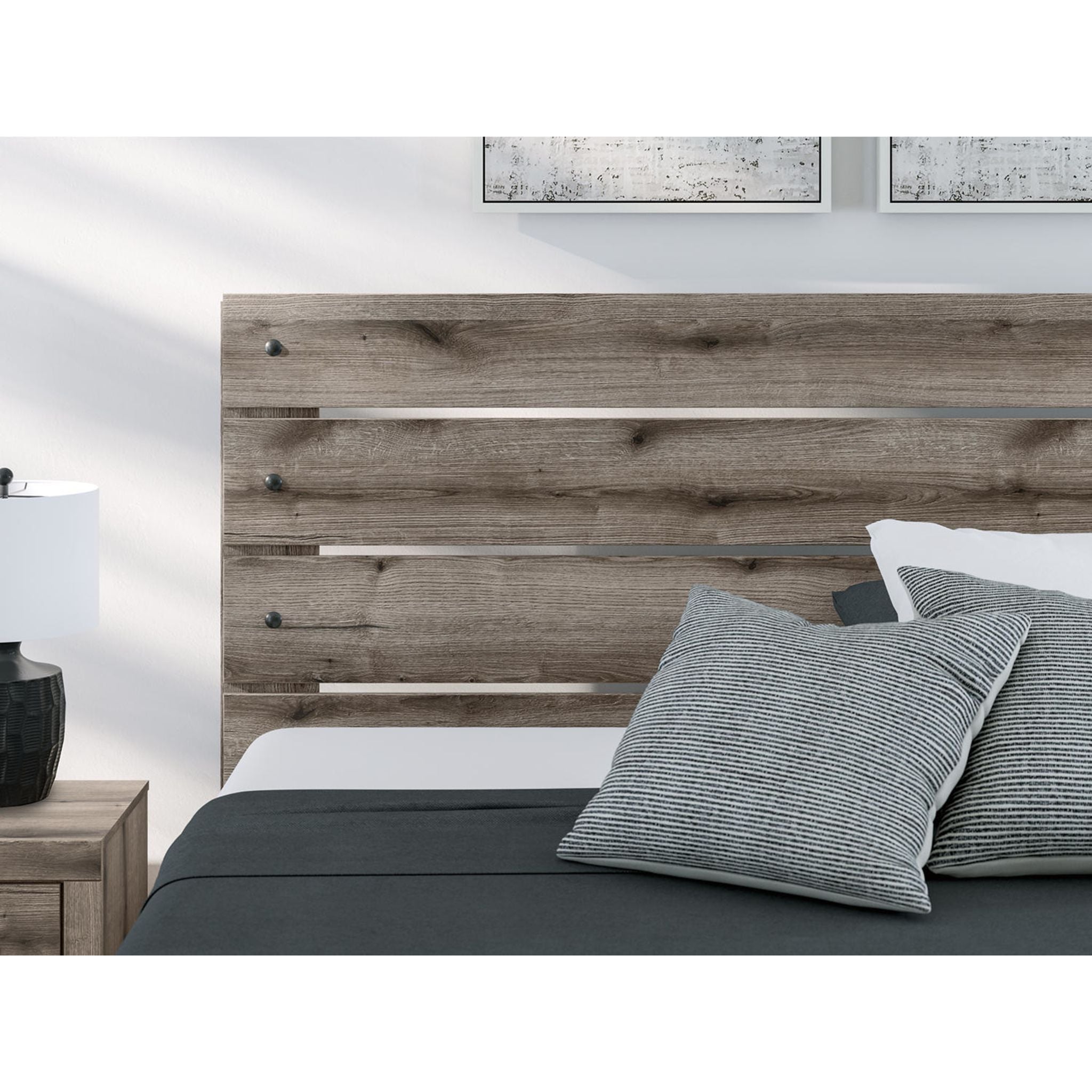 Graystorm King Panel Bed - Brown Gray