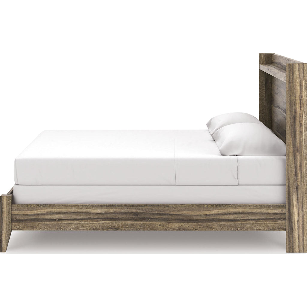 Elbrim Panel Bed - Brown