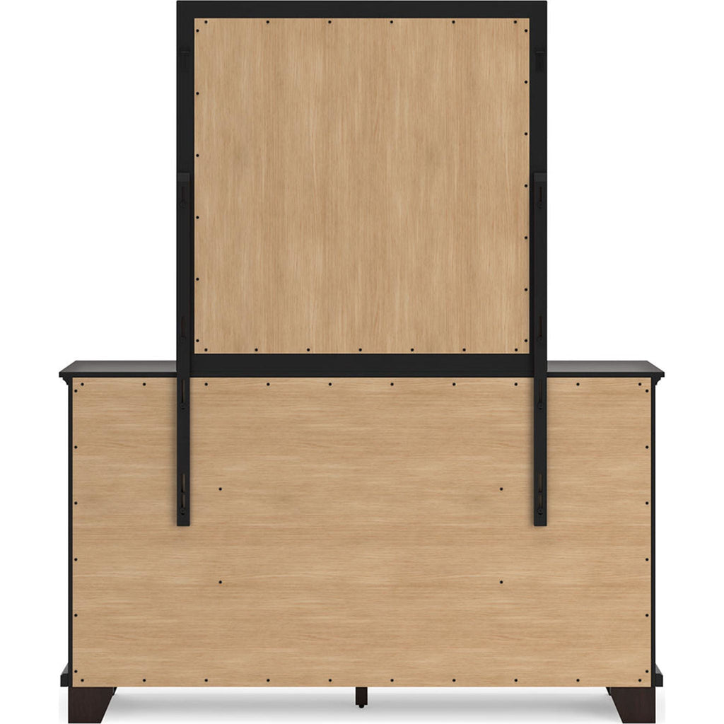 Covetown 6 Piece Twin Panel Bedroom - Dark Brown