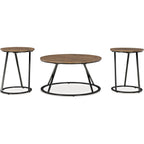 Cassbryn 3 Pack Tables - Brown/Black