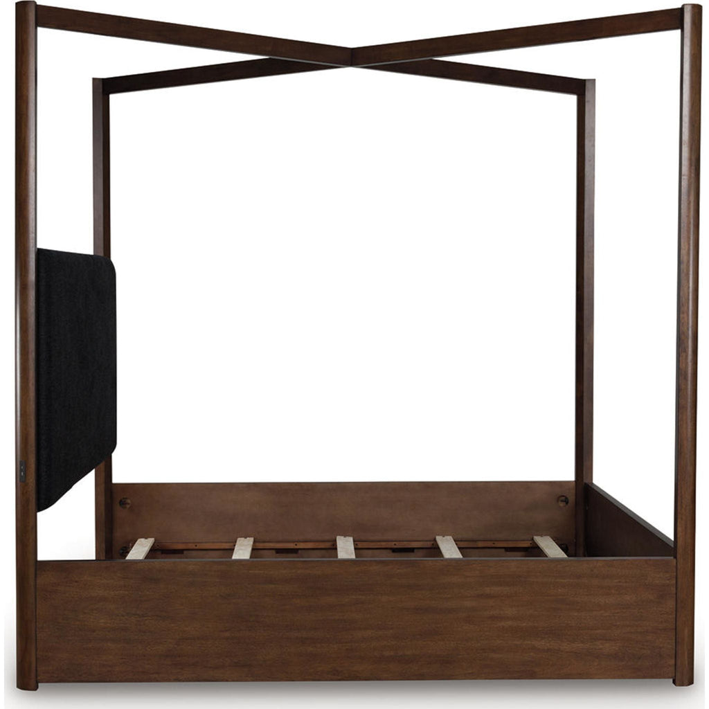Dilenno Canopy Bed - Dark Brown