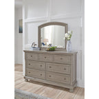 Lettner Dresser and Mirror - Light Gray