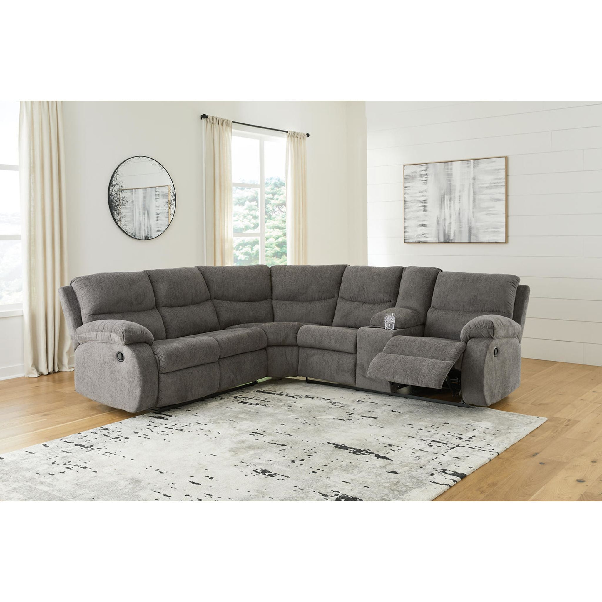 Museum 2 Piece Reclining Sectional with Console