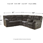 Tambo 2 Piece Reclining Sectional