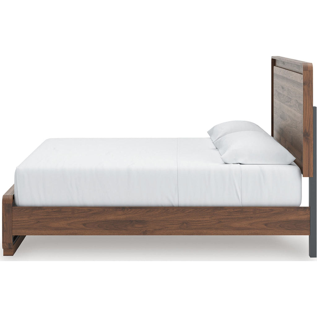 Fortlorn King Panel Bed - Walnut Brown